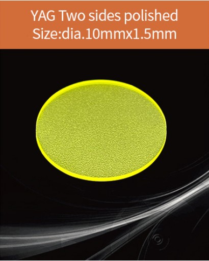 YAG Ce scintillator, YAG Ce crystal, Ce doped YAG scintillator, Scintillation YAG Ce, YAG Ce  diameter 10x1.5mm